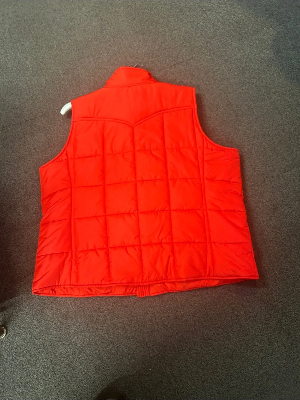 Chaps Red Quilted Puffer Vest - Sleeveless Zip Front 070726#